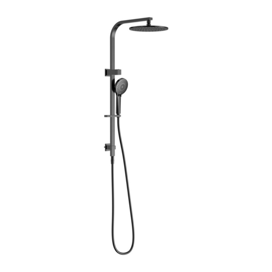 Regendoucheset Portofino - Gris métal - Avec robinet mélangeur encastré