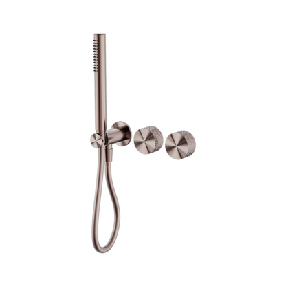 Robinet de douche encastré Valencia - Douchette à main - Sans plaque arrière - Bronze brossé
