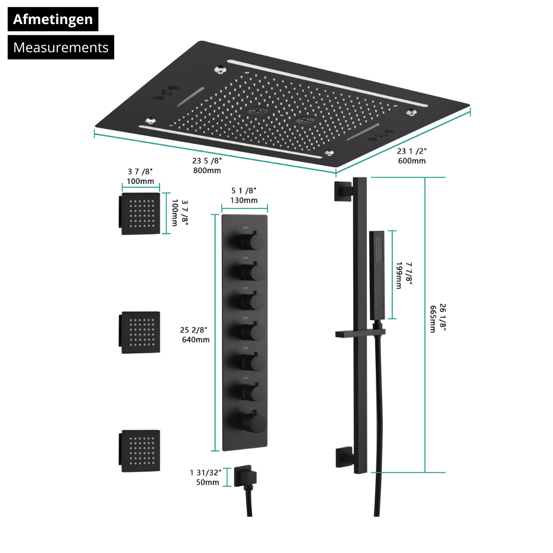 Robinet de lavabo haut Angelica - Noir mat