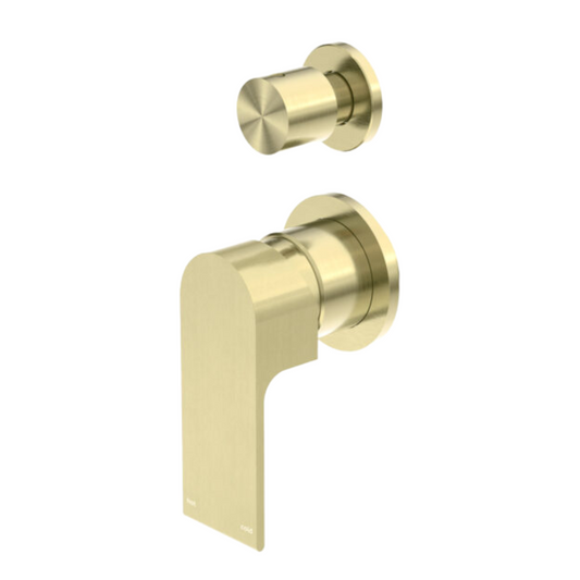 Robinet encastré avec diverteur – Portofino - 2 trous - Or brossé