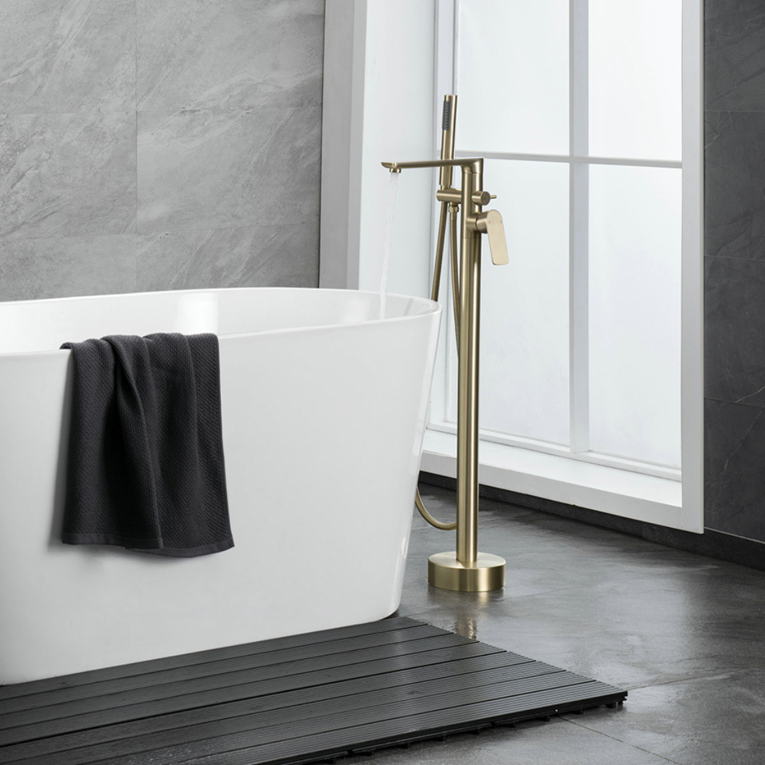 Robinet de baignoire indépendant Emilia - Or brossé