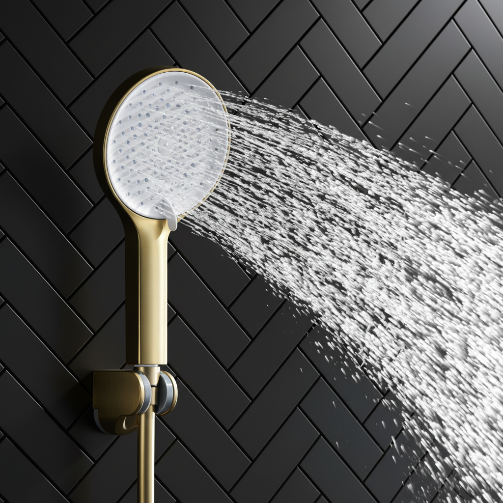 Panneau de douche thermostatique Marcelo – Affichage numérique - Or brossé