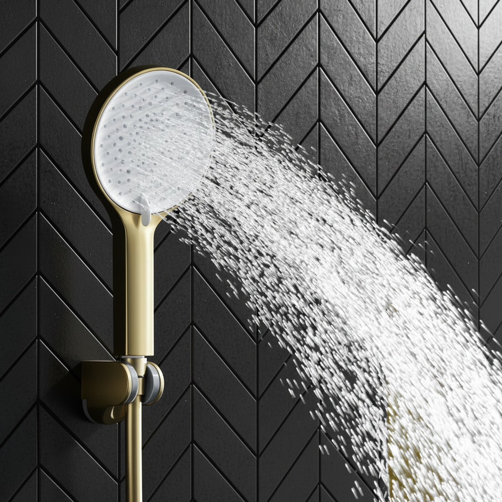 Panneau de douche thermostatique Marcelo – Affichage numérique - Or brossé