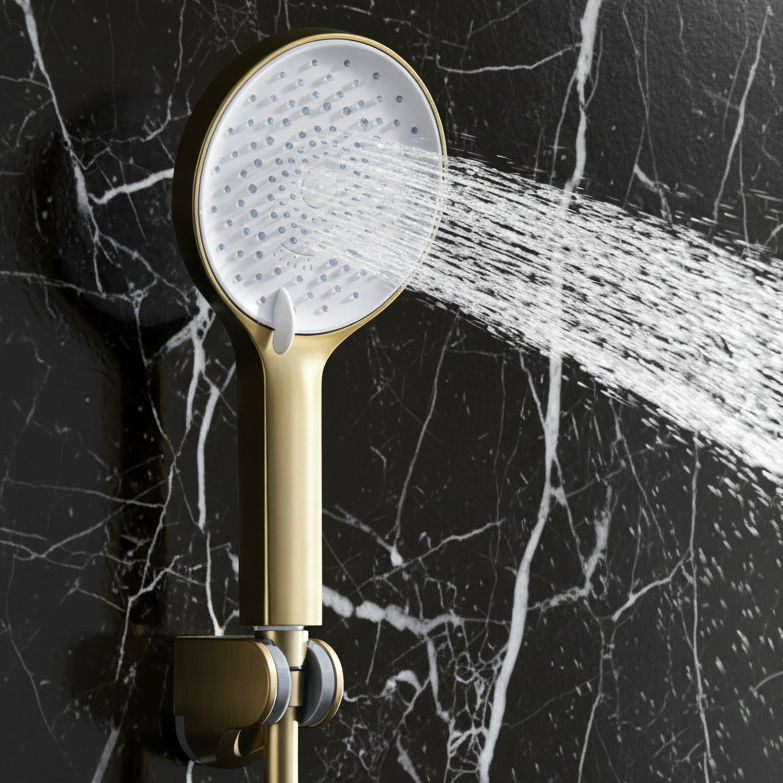 Panneau de douche thermostatique Marcelo – Affichage numérique - Or brossé