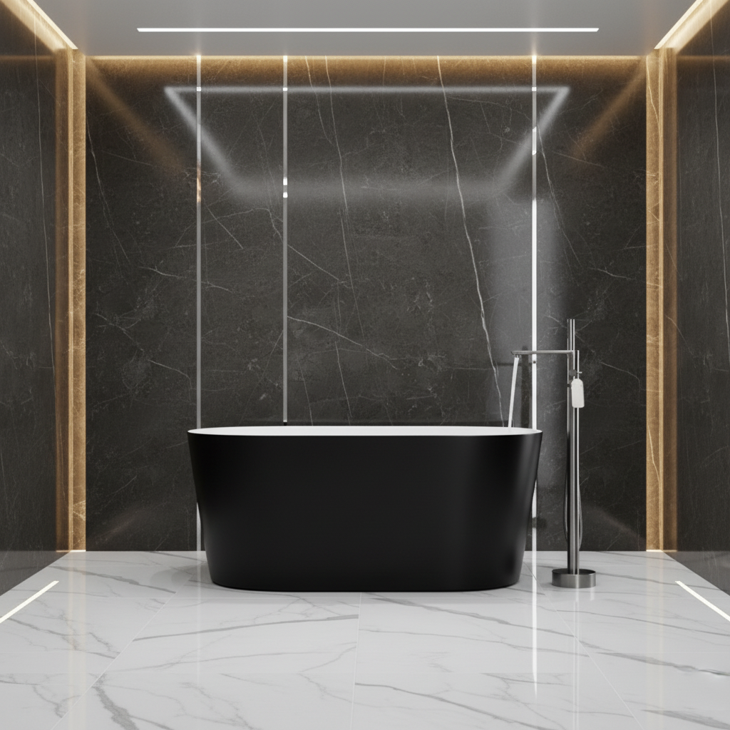 Robinet de baignoire indépendant Emilia - Gris gunmetal