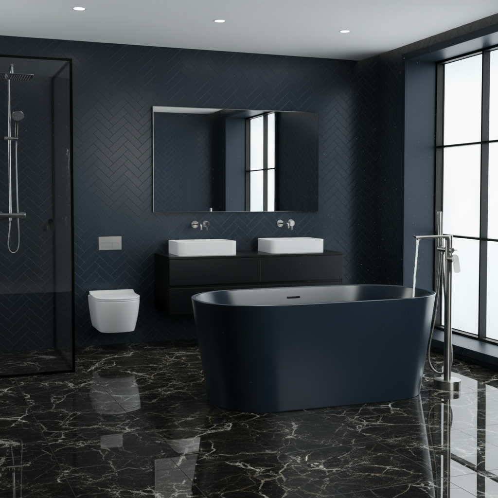 Robinet de baignoire indépendant Emilia - Gris gunmetal