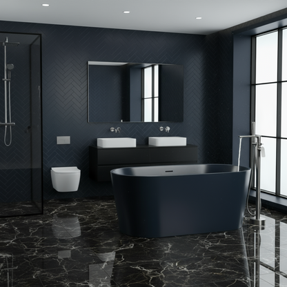 Robinet de baignoire indépendant Emilia - Gris gunmetal