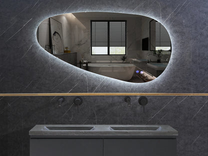 Miroir de salle de bain LED - Horizontal ou vertical - Darla 120x60cm