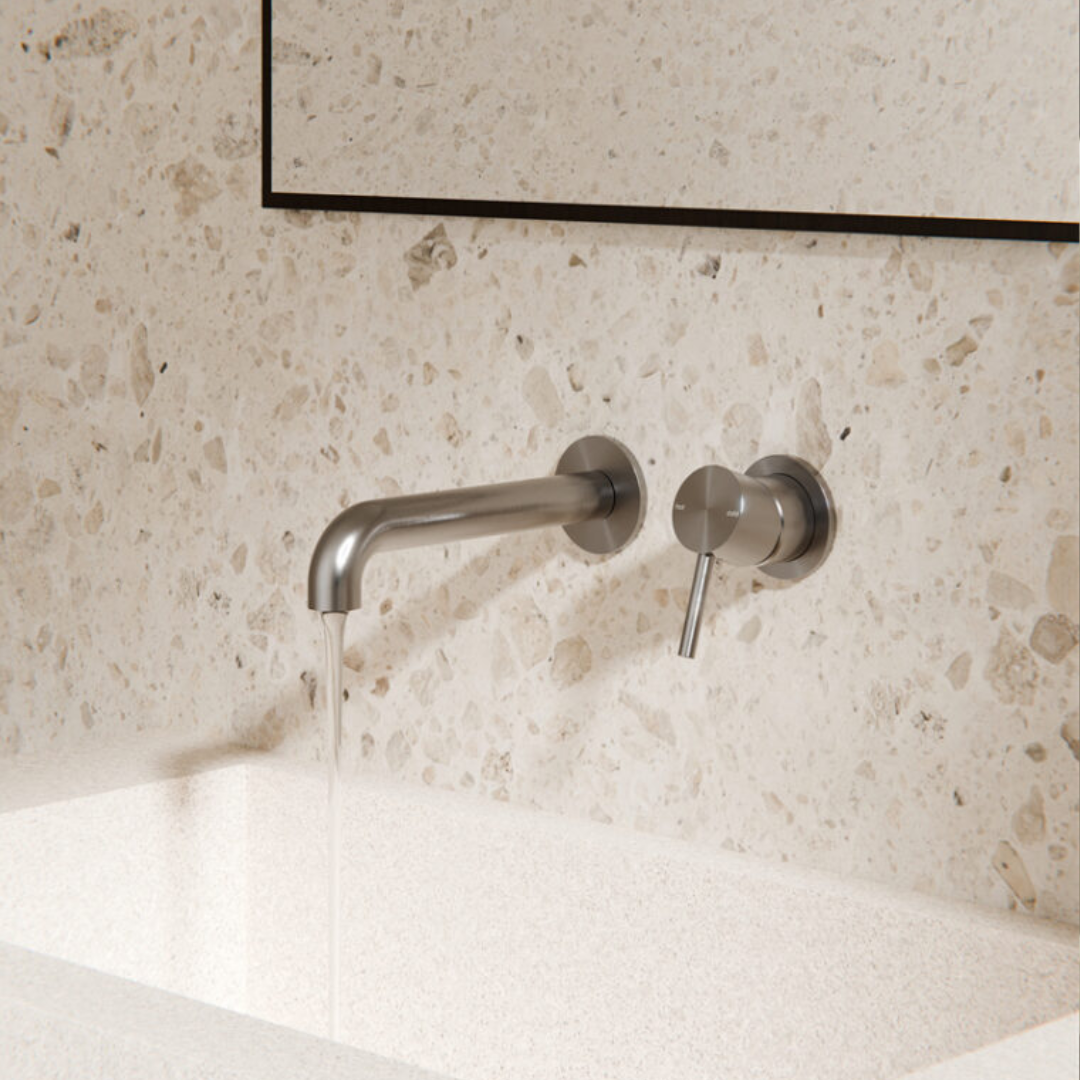Robinet de lavabo encastré Capri – Sans plaque arrière - Graphite