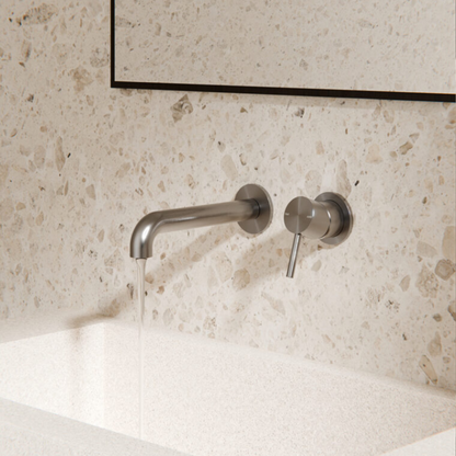 Robinet de lavabo encastré Capri – Sans plaque arrière - Graphite