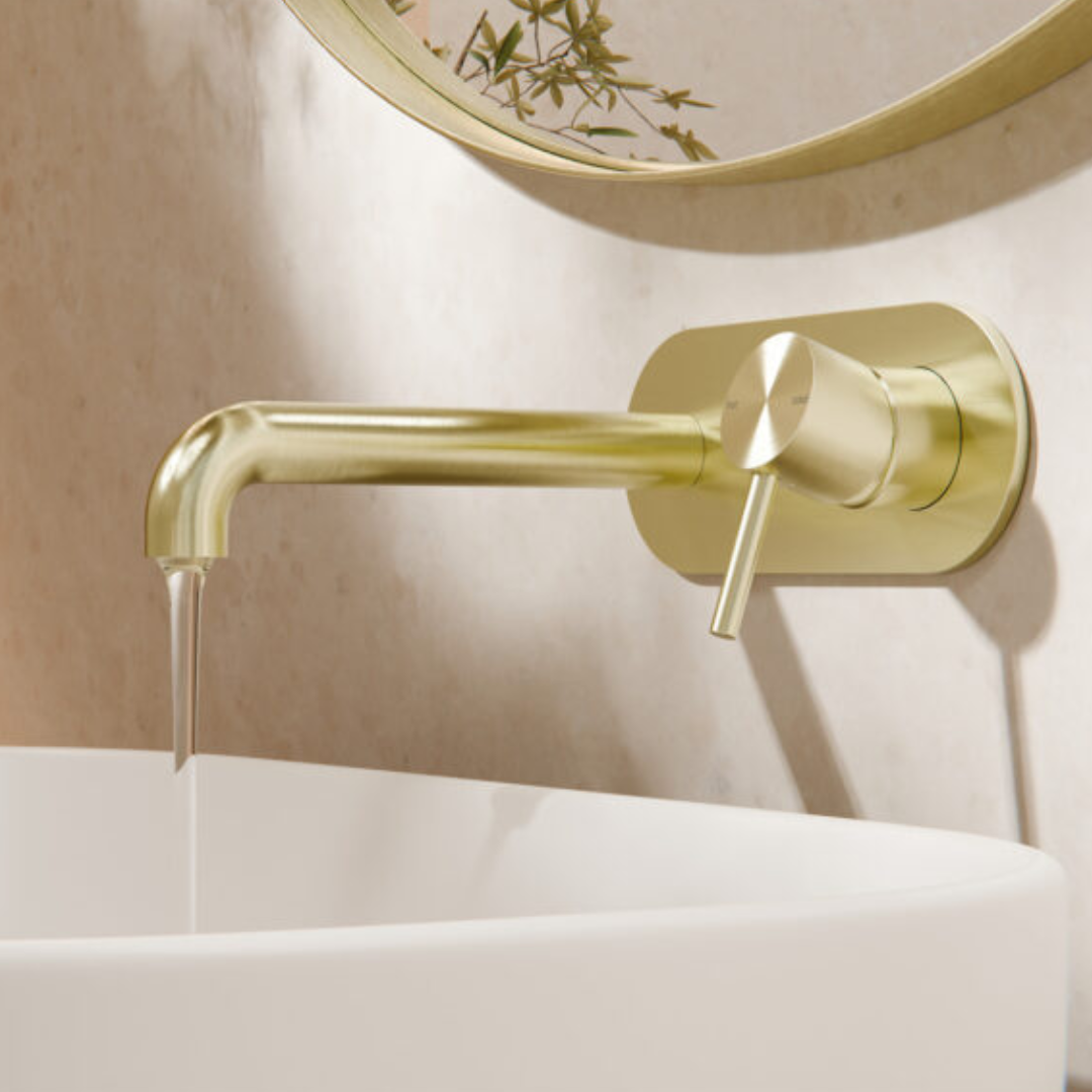 Robinet de lavabo encastré Capri – Or brossé