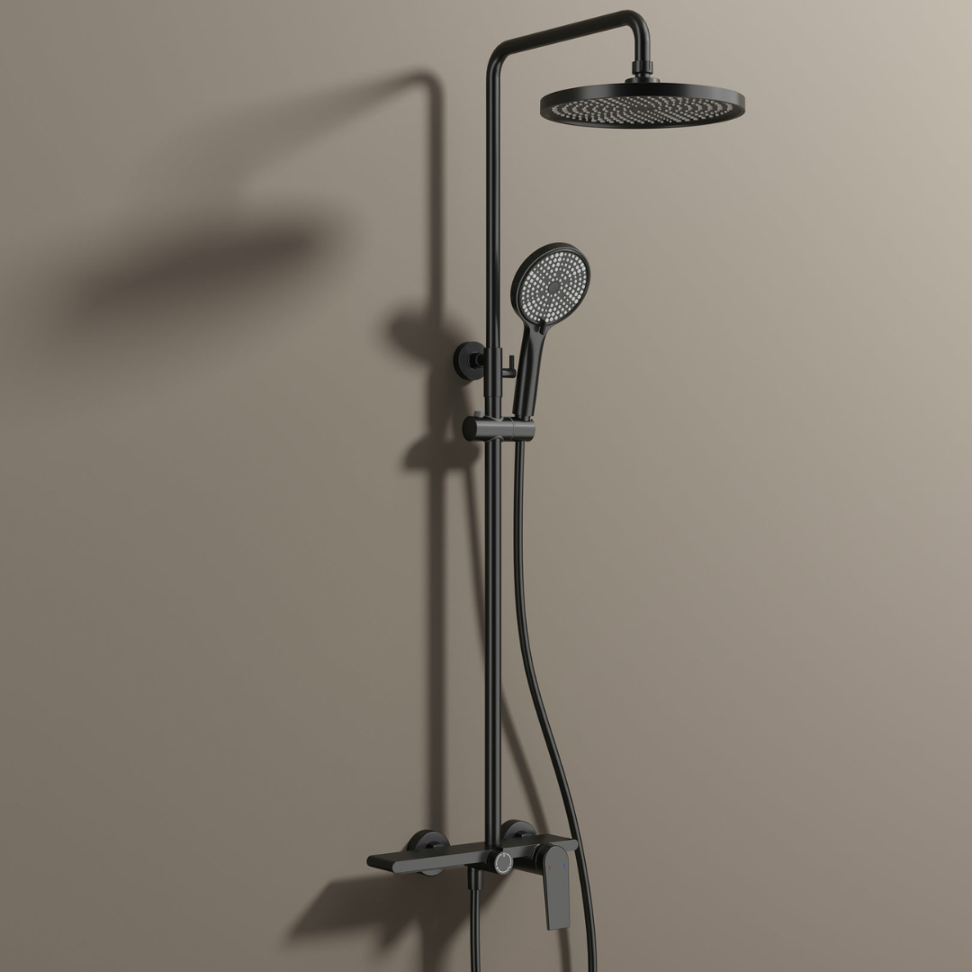 Robinet de baignoire indépendant Lisandro – Sortie d'eau en cascade – Nickel brossé