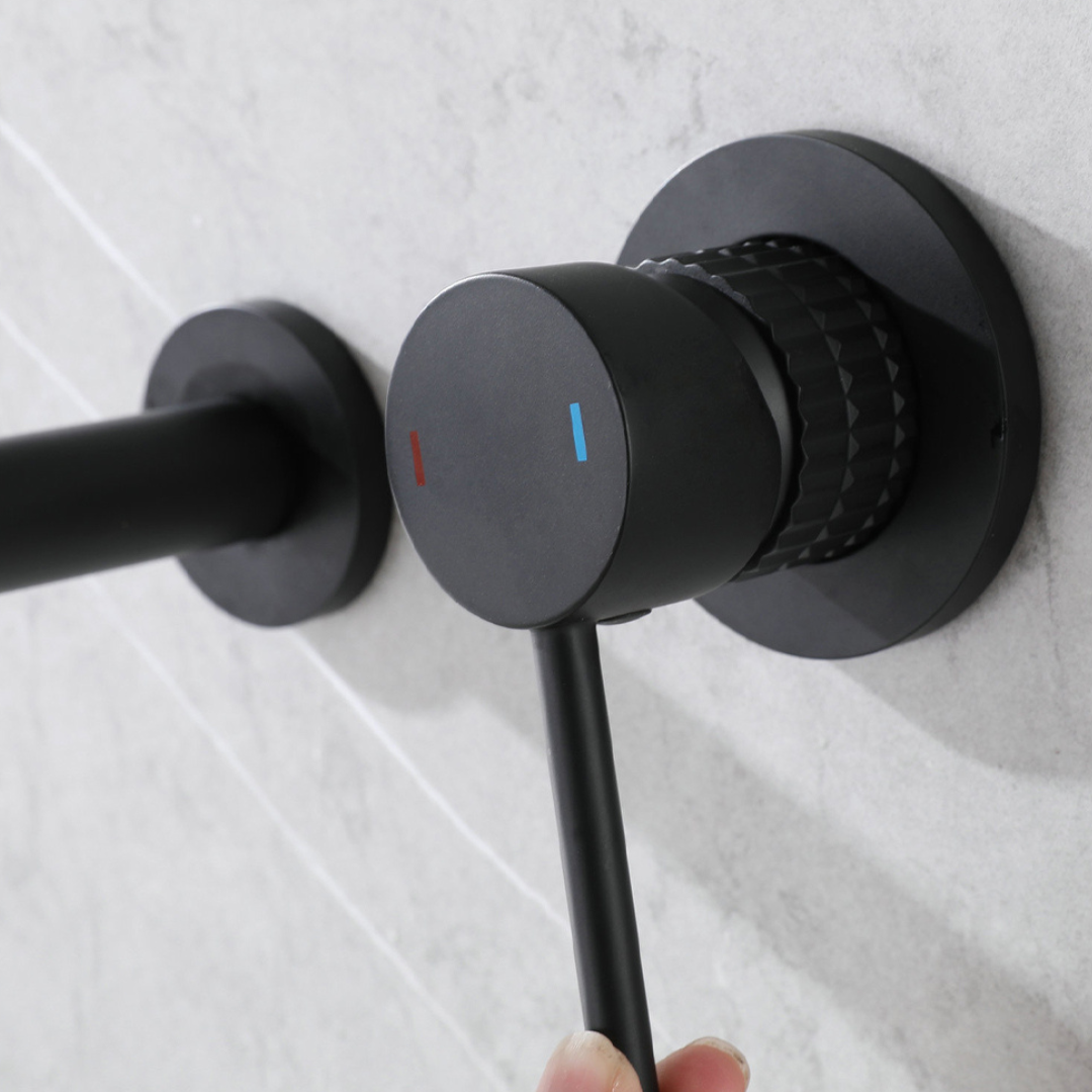 Robinet de lavabo encastré Angelica - Noir mat