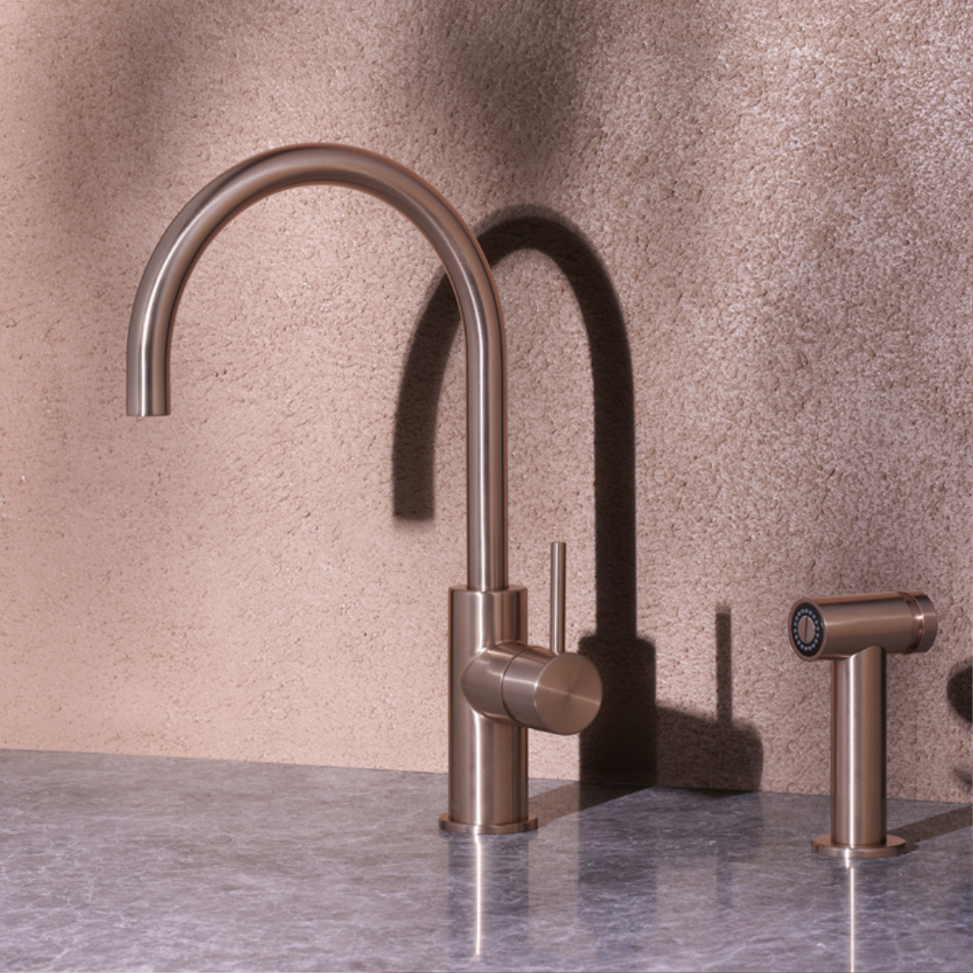 Robinet de cuisine Capri – Avec douchette - Bronze brossé