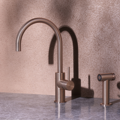 Robinet de cuisine Capri – Avec douchette - Bronze brossé