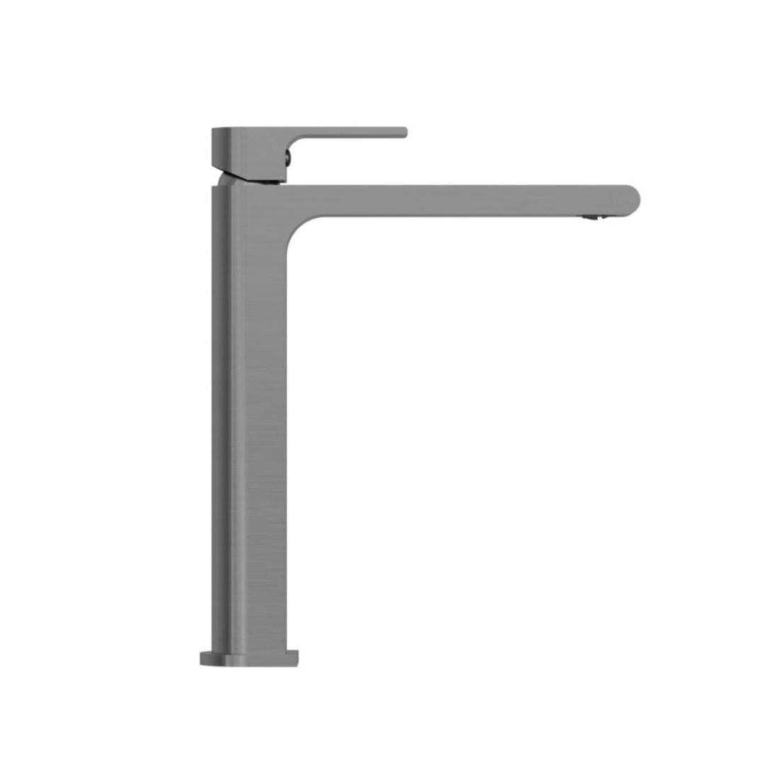 Robinet de lavabo haut Portofino - 1 trou - Gris métal gun