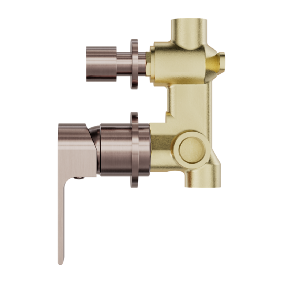 Robinet encastré avec diverteur – Portofino - 2 trous - Bronze brossé
