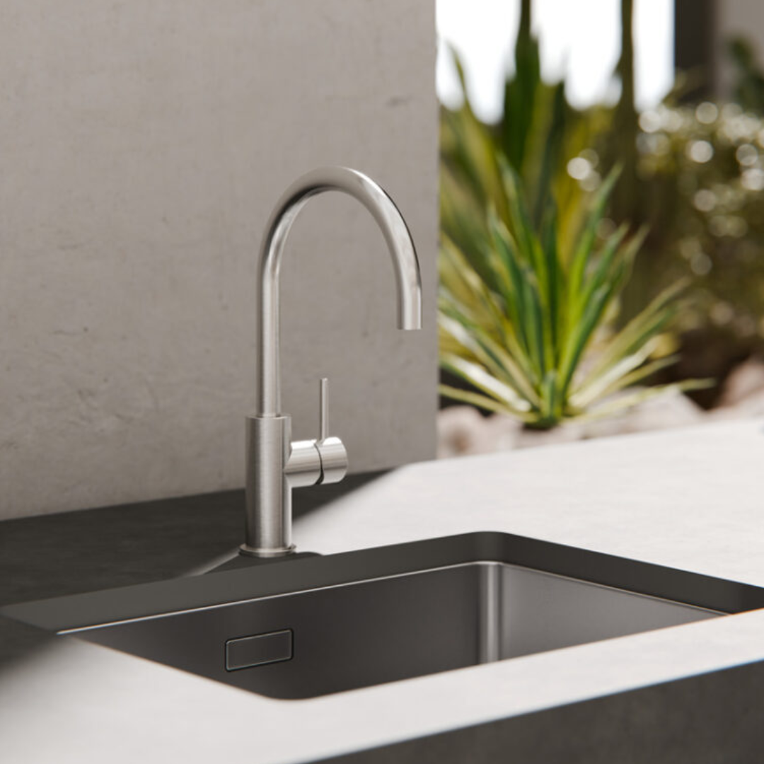 Robinet de cuisine Capri – Nickel brossé
