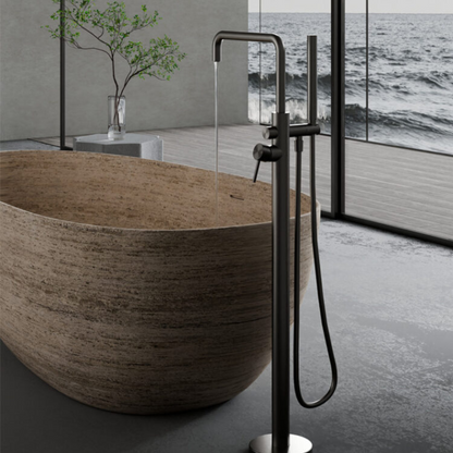Robinet de baignoire indépendant Capri - Douche à main - Graphite