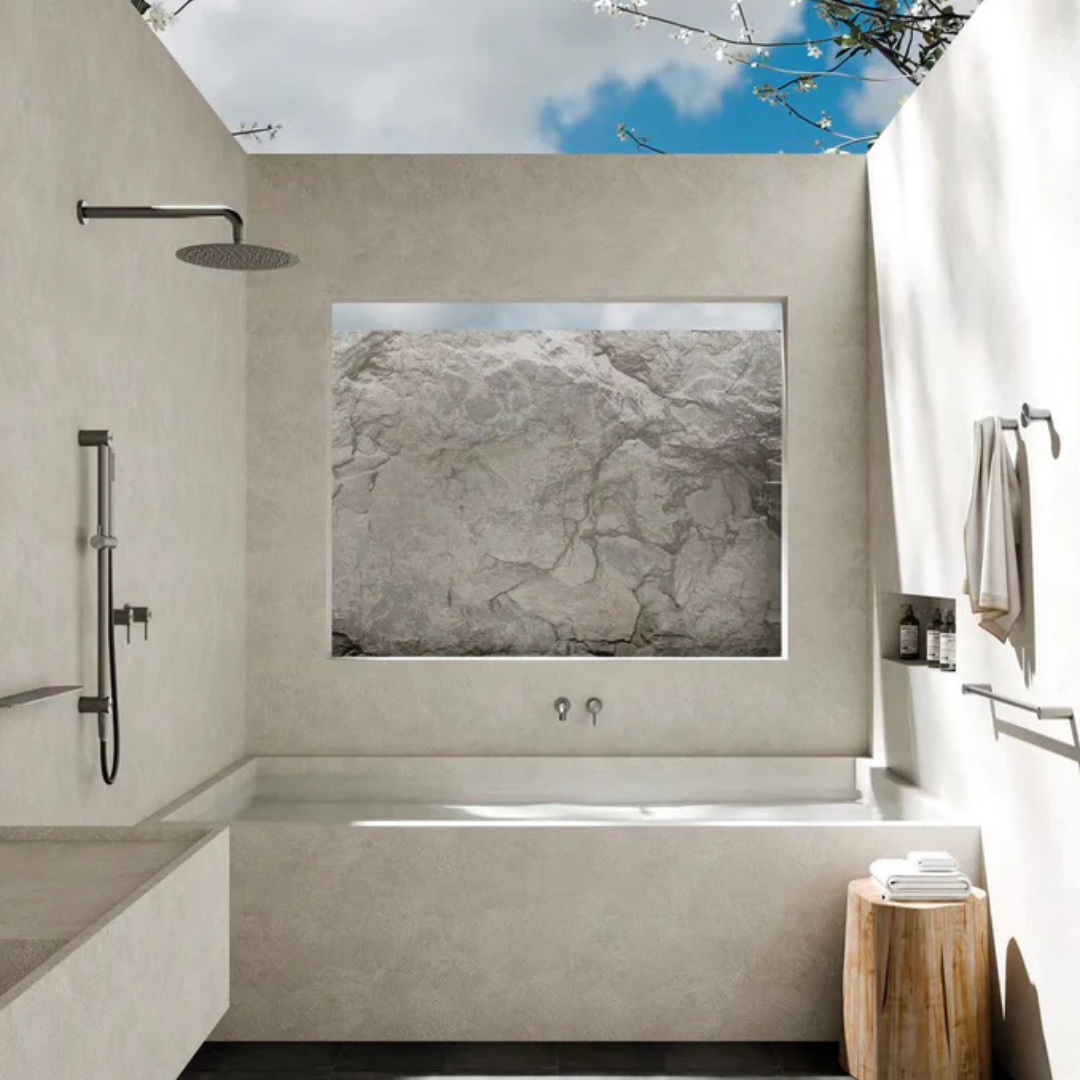 Robinet de lavabo encastré Capri – Sans plaque arrière - Bronze brossé