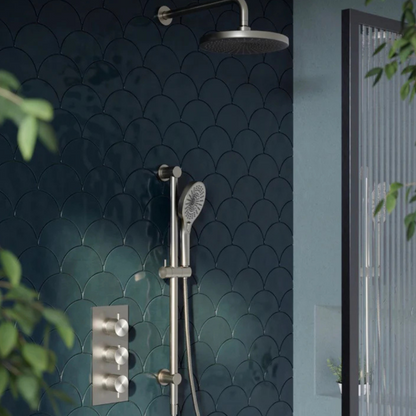 Robinet thermostatique encastré – Valence – Nickel brossé