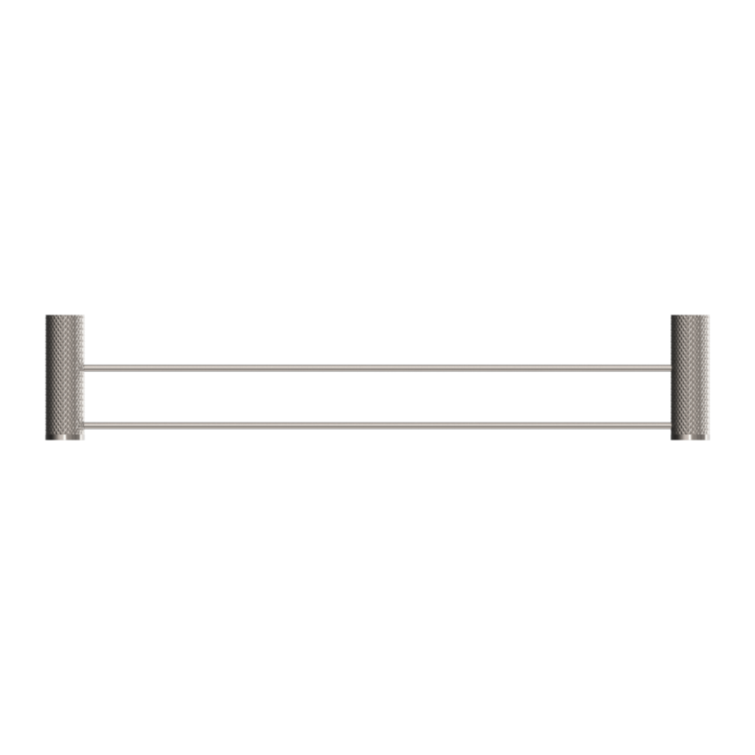 Porte-serviettes double Valencia - Nickel brossé