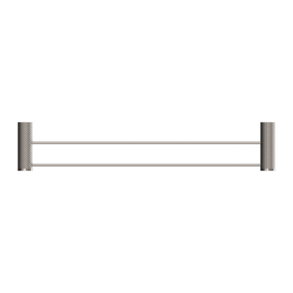 Porte-serviettes double Valencia - Nickel brossé