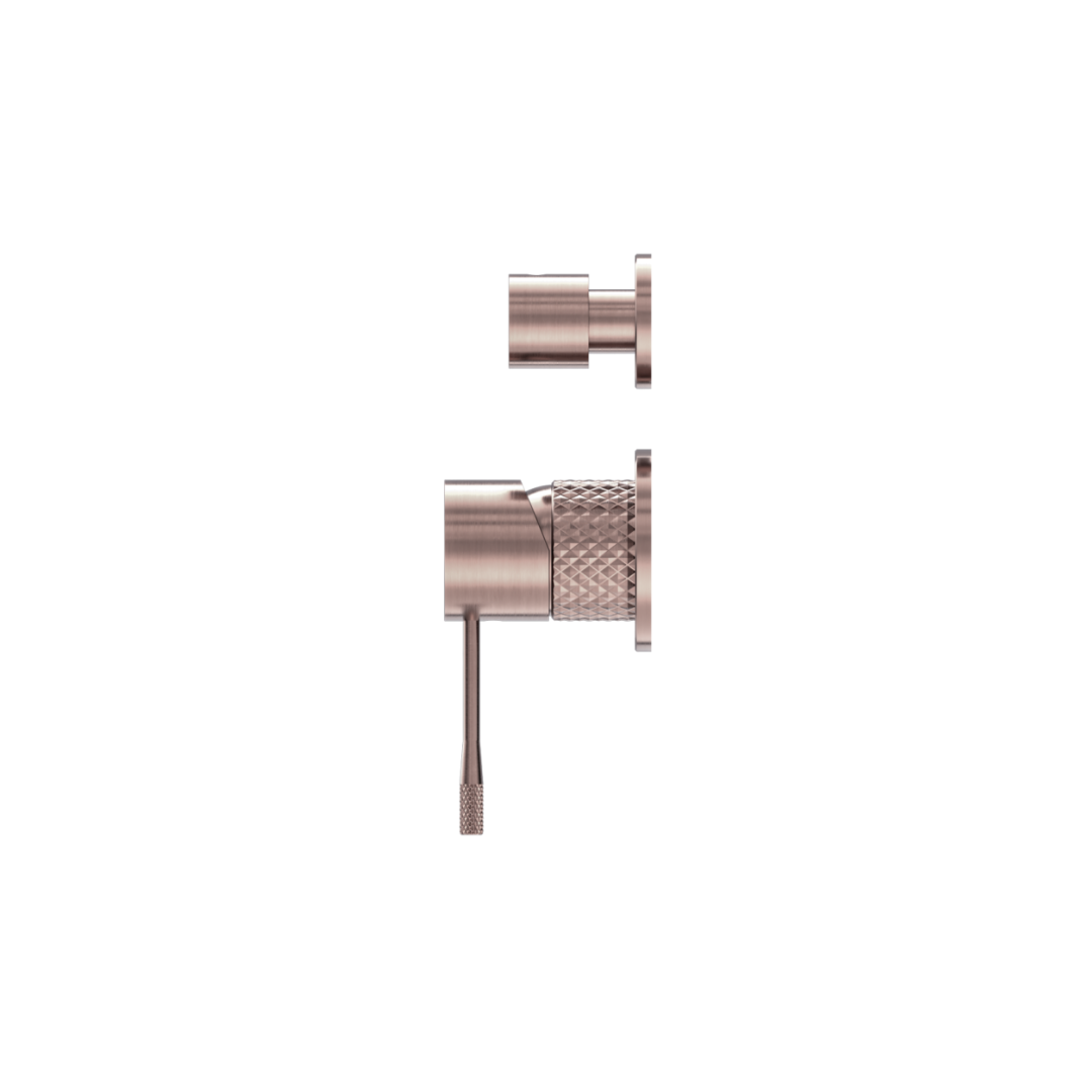 Robinet encastré avec diverteur – Valencia - 2 trous – Bronze brossé