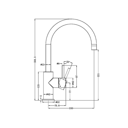 Robinet de cuisine Capri – Graphite