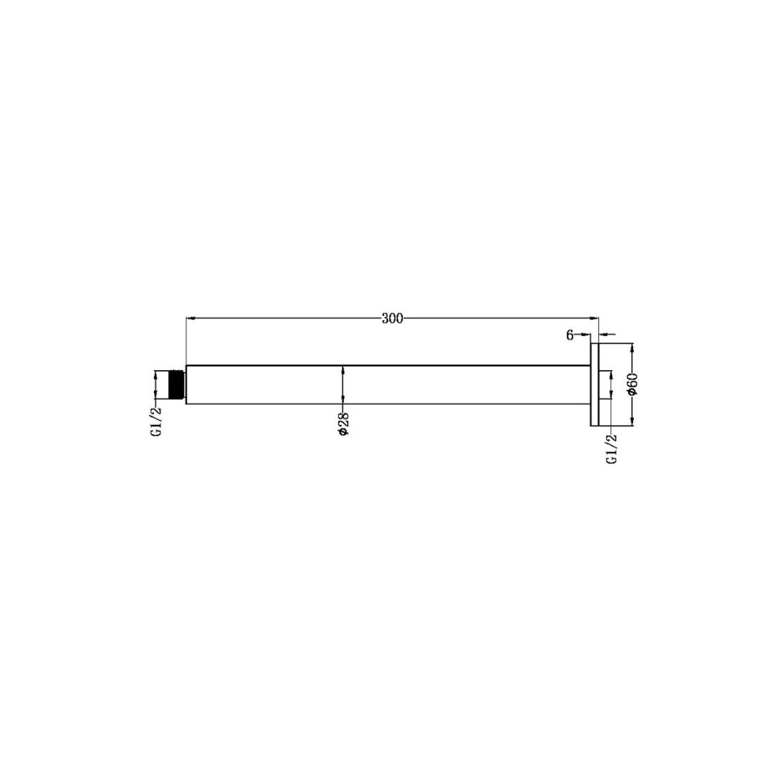Plafondarm Capri - Bronze brossé – 300 mm