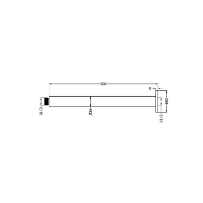 Plafondarm Capri - Bronze brossé – 300 mm