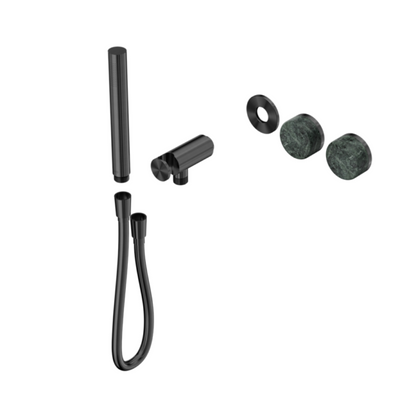 Robinet de douche encastré – Sorrento – Verde Alpi – Douche à main – Sans plaque arrière – Gris gun metal