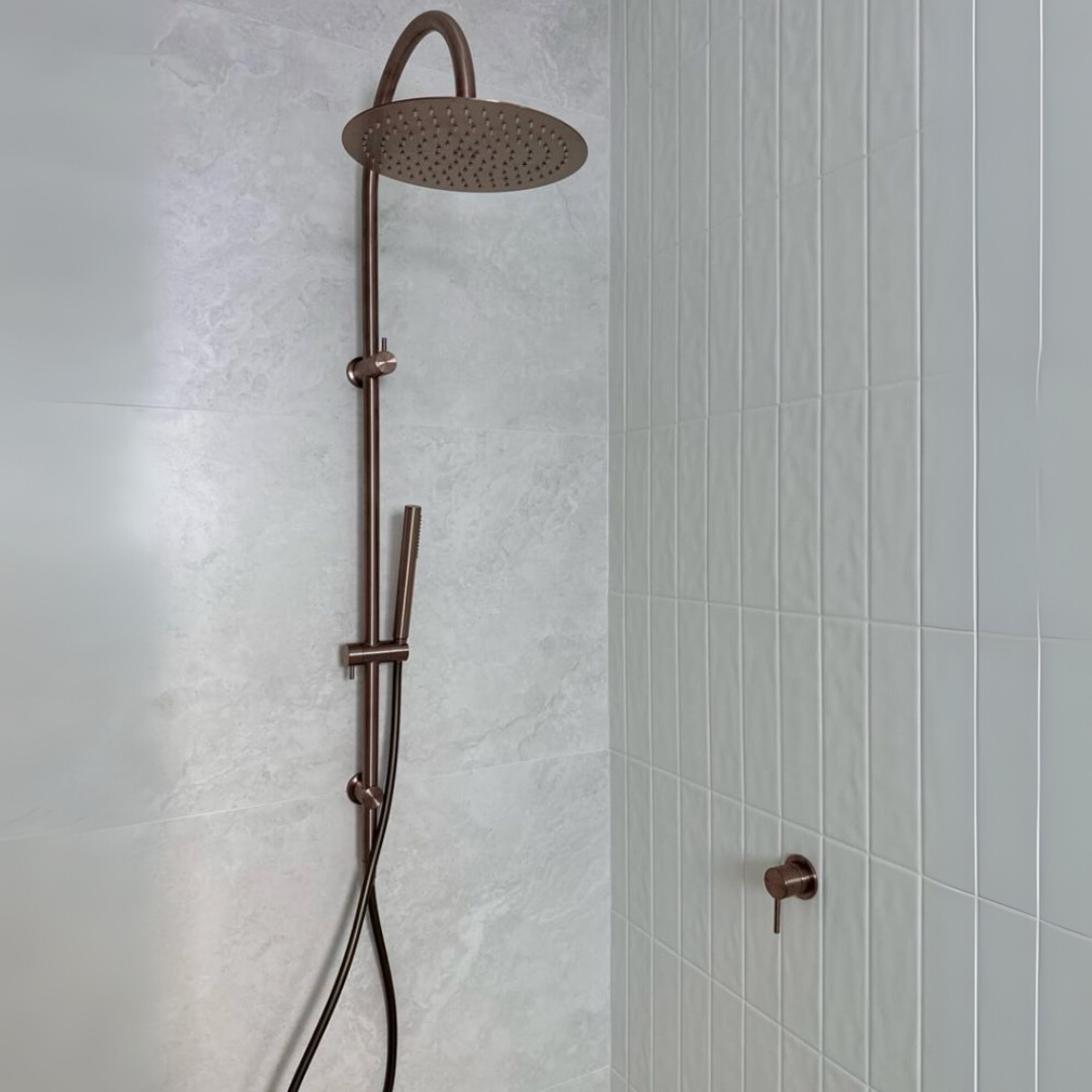 Buitendoucheset Capri – Avec robinet mélangeur – Douche pluie & Douche à main - Bronze brossé