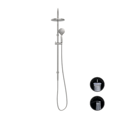 Regendoucheset Valencia – Nickel brossé - Douche à air - Avec robinet mélangeur encastré