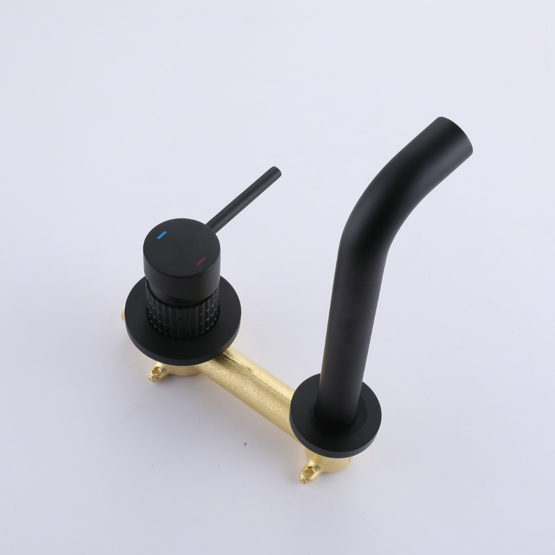 Robinet de lavabo encastré Angelica - Noir mat