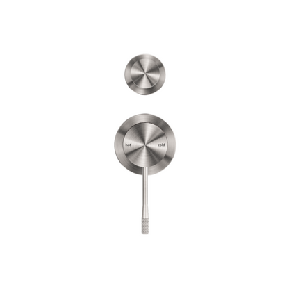 Robinet encastré avec diverteur – Valencia - 2 trous – Nickel brossé