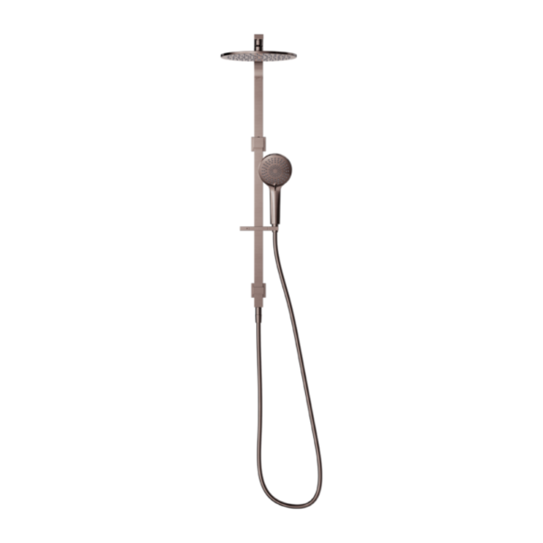 Regendoucheset Portofino - Bronze brossé - Avec robinet mélangeur encastré