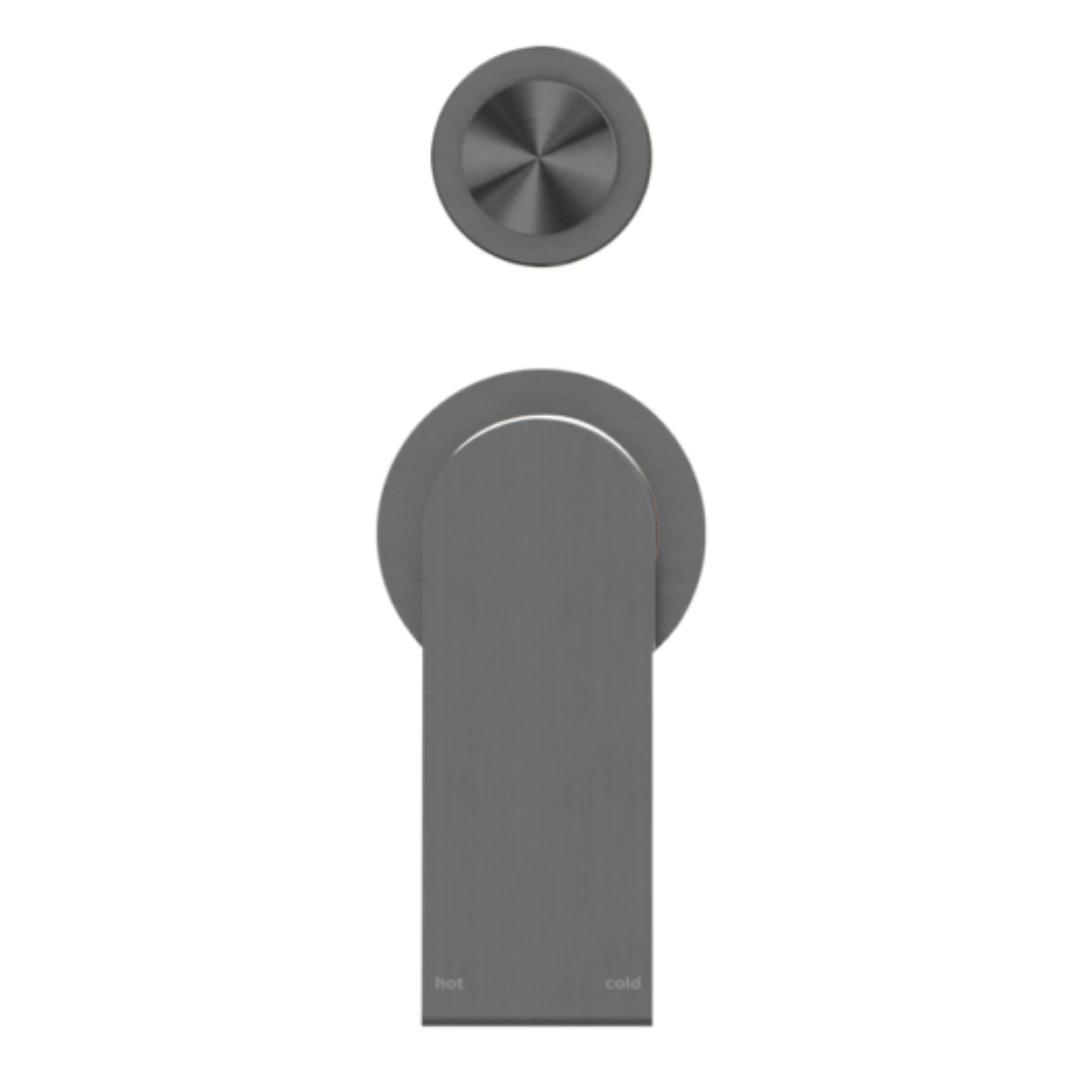 Robinet encastré avec diverteur – Portofino - 2 trous - Gris métal gun
