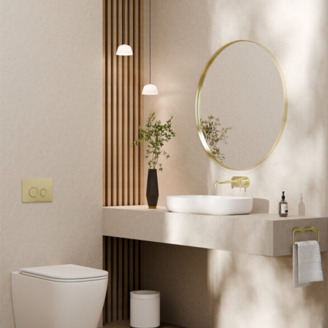Robinet de lavabo encastré Capri – Or brossé