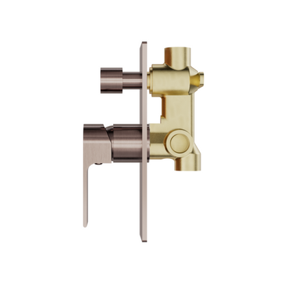 Robinet encastré avec diverteur – Portofino – Bronze brossé