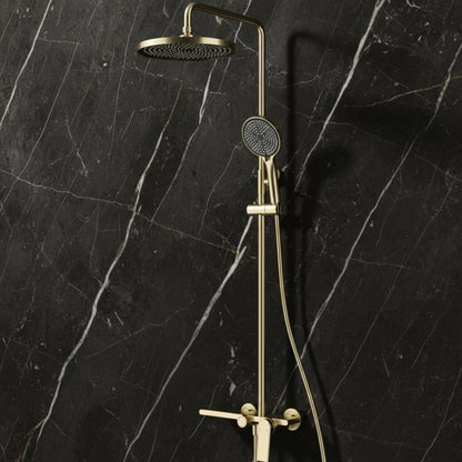 Robinet de baignoire indépendant Lisandro – Sortie d'eau en cascade – Nickel brossé