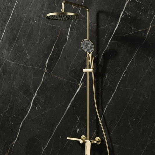 Robinet de baignoire indépendant Lisandro – Sortie d'eau en cascade – Nickel brossé