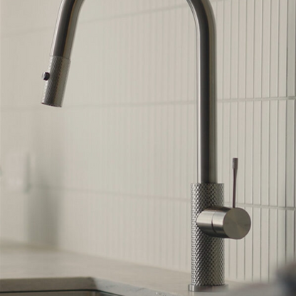 Robinet de cuisine Valencia – Rétractable avec fonction spray – Graphite