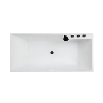 Baignoire de massage indépendante – Santorin – Blanc brillant – 170x80x58 cm