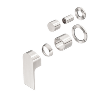 Robinet encastré avec diverteur – Portofino - 2 trous - Nickel brossé