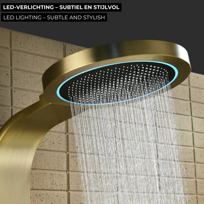 Robinet de baignoire indépendant Lisandro – Sortie d'eau en cascade – Nickel brossé