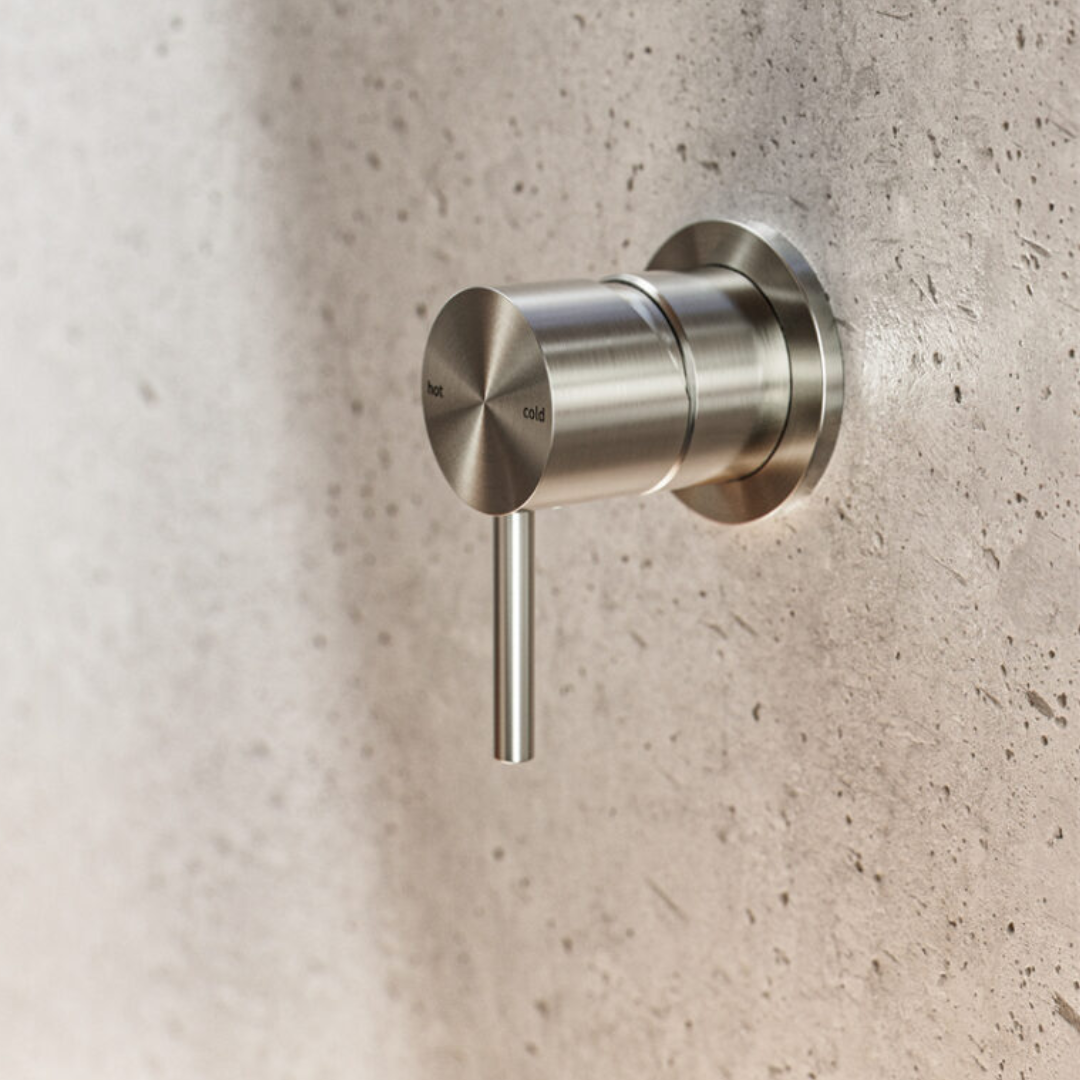 Buitendoucheset Capri – Avec robinet mélangeur – Douche pluie & Douche à main - Nickel brossé