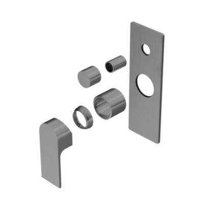 Robinet encastré avec diverteur – Portofino – Gris métal gun