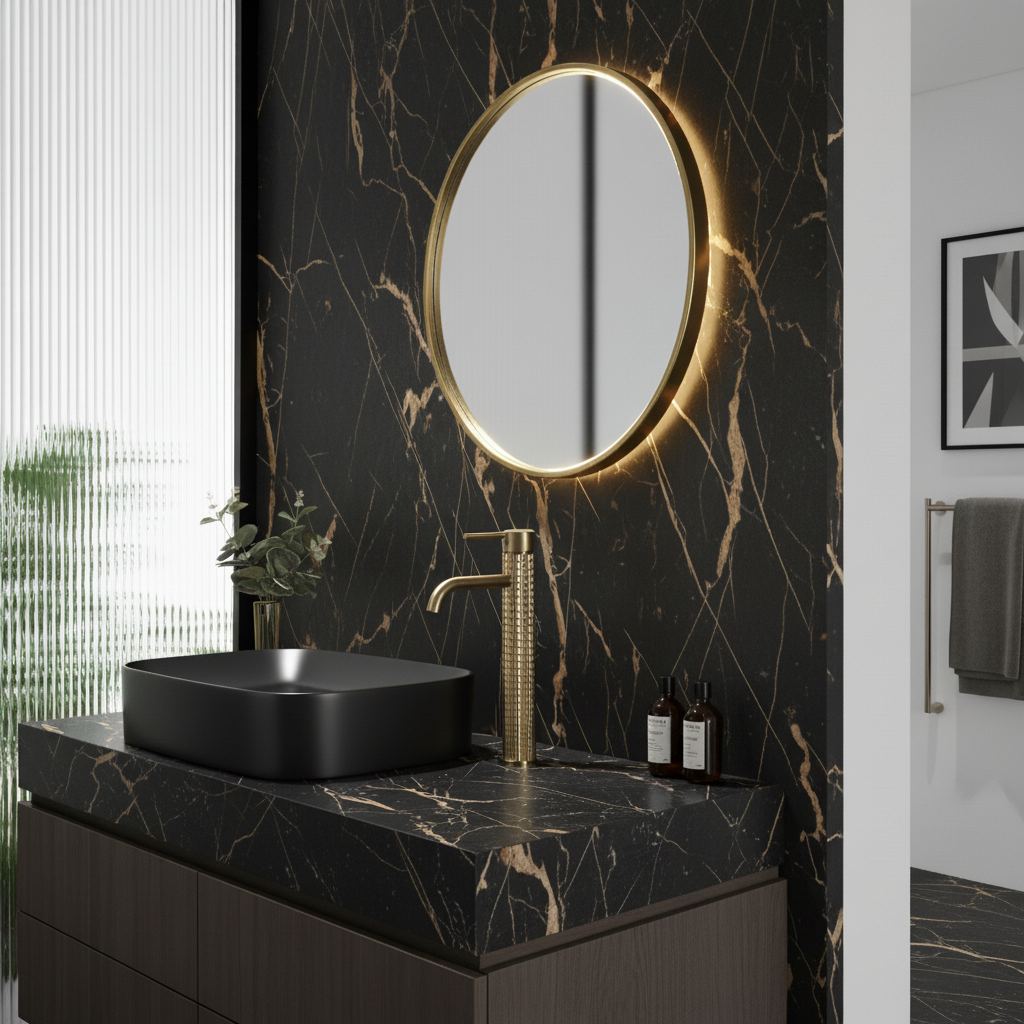 Robinet de lavabo Hoge Angelica - Or brossé