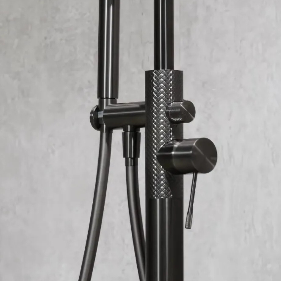 Robinet de baignoire indépendant Valencia - Douche à main - Graphite